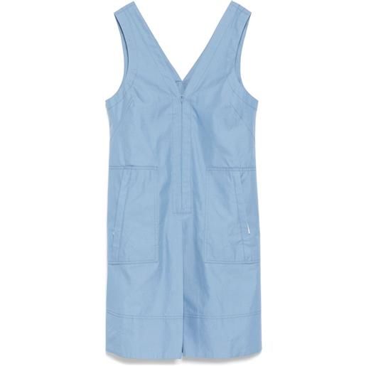 Lee Mathews abito con scollo a v - blu