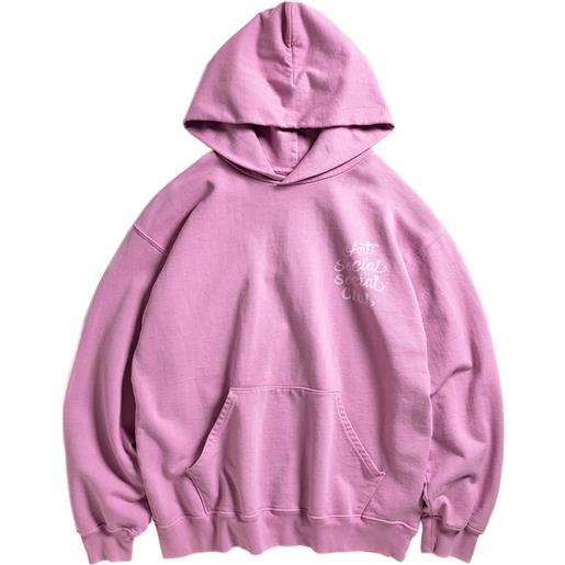 Anti Social Social Club felpa con cappuccio e logo - rosa