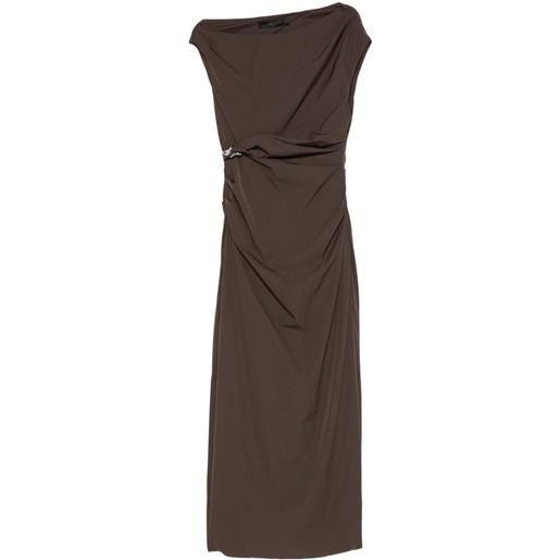 SIR. abito lungo sol con spalle scoperte - marrone
