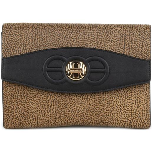 Borbonese portafoglio con logo - marrone