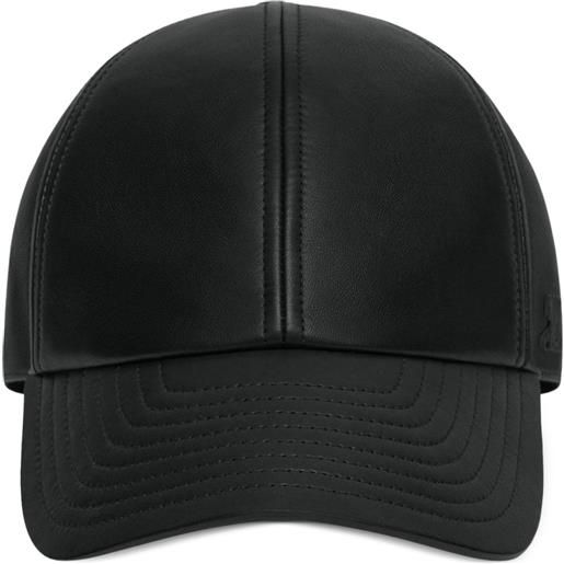 Courrèges cappello ac in pelle - nero