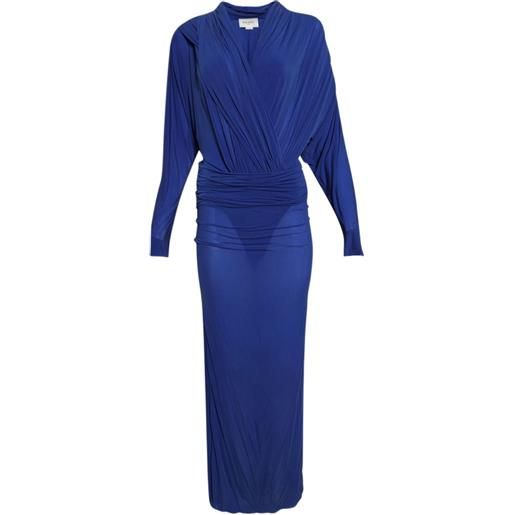 Burc Akyol abito lungo drappeggiato - blu