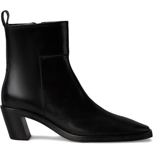 Calvin Klein stivaletti con punta quadrata - nero