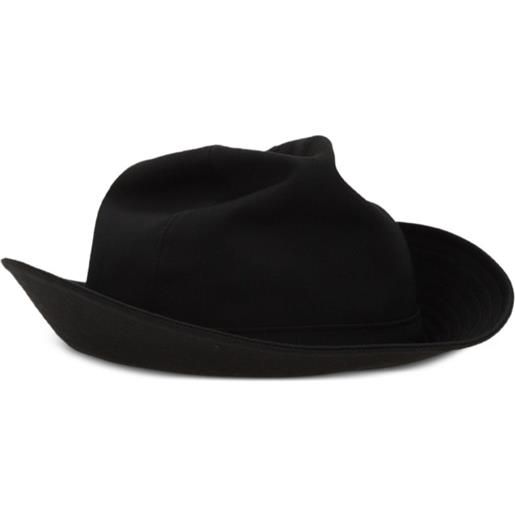 Yohji Yamamoto fedora con inserti - nero