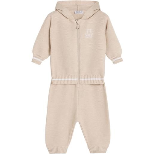 Brunello Cucinelli Kids pantaloni con dettaglio a righe - toni neutri