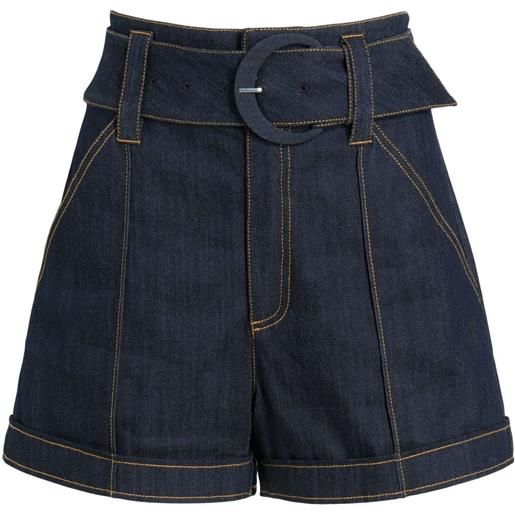 Cinq A Sept shorts denim aldi con cintura - blu