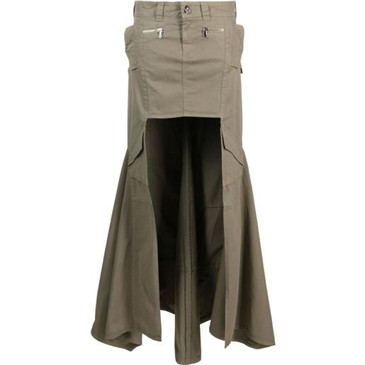 Coperni gonna lunga con tasche cargo - verde