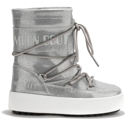 Moon Boot Kids stivali da neve icon junior glitter - argento