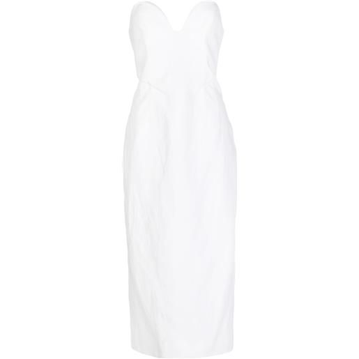 Mara Hoffman abito isla midi senza spalline - bianco