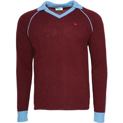 Fila t-shirt con bordo a contrasto - rosso