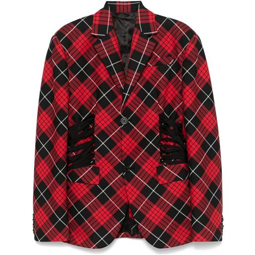 Jean Paul Gaultier blazer a quadri - rosso