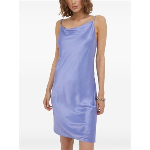 SAMSOE SAMSOE abito corto con scollo drappeggiato e spalline sottili - viola