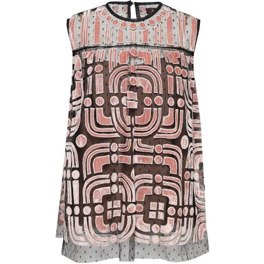 Biyan blusa con stampa geometrica - rosa