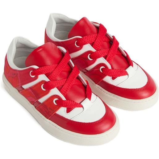 PUCCI Junior sneakers con stampa orchidee - rosso