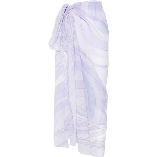 PUCCI pareo con stampa geometrica - viola