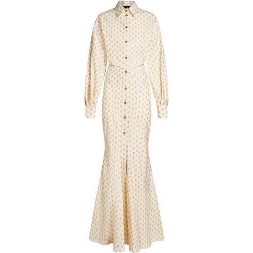 ETRO abito da sera con fantasia jacquard - bianco