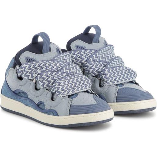 Lanvin Enfant sneakers con design a inserti - blu