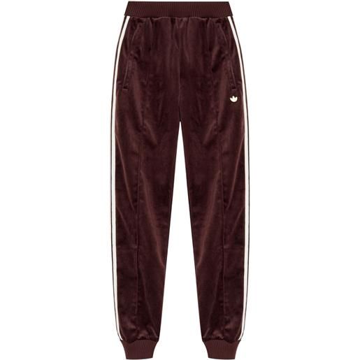 adidas pantaloni sportivi con applicazione - marrone