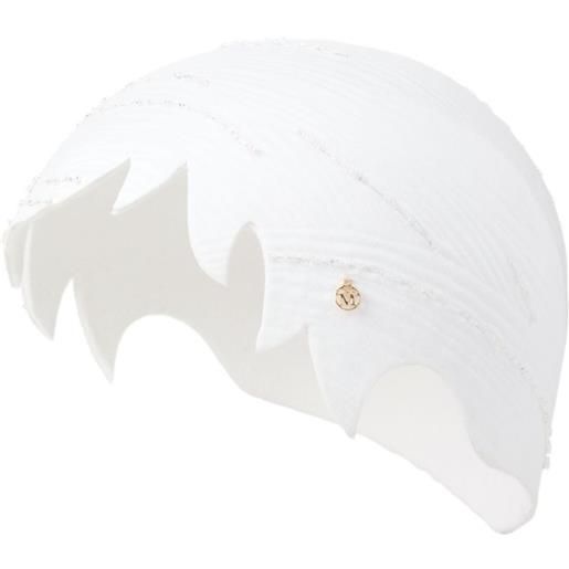 Maison Michel cappello eleonor con decorazione - bianco