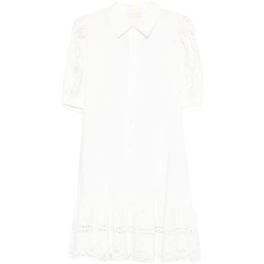 LIU JO abito con ricamo - bianco