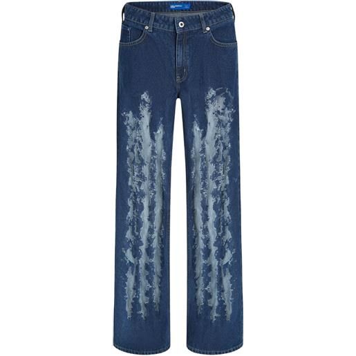 Karl Lagerfeld Jeans jeans con effetto vissuto - blu