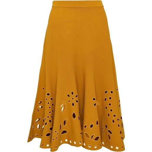 Ulla Johnson gonna midi fiorella con cut-out - giallo