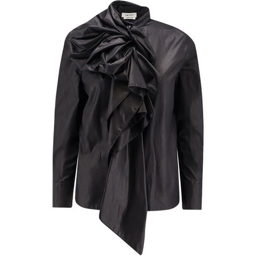 Alexander McQueen camicia con fiocco - nero