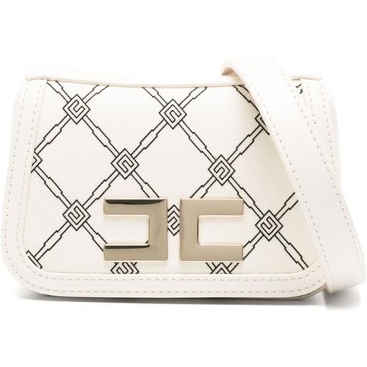 Elisabetta Franchi La Mia Bambina borsa a tracolla con monogramma - bianco