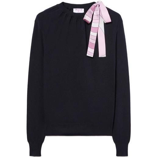 PUCCI top con nastro - blu