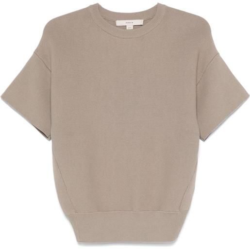 REMAIN t-shirt lavorata a maglia - verde