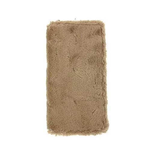 HJUGHPN portafogli da donna lunghi in pelle, invernali, in peluche, con cerniera, per cellulare, soldi, carte, grande capacità, borsa da donna (cachi)