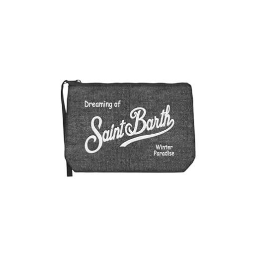 Saint Barth mc2 Saint Barth unisex pochette ali0022 poliestere grigio scuro taglia unica