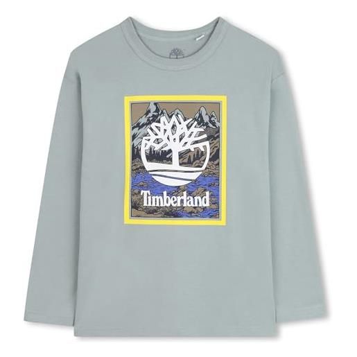 Timberland t60545 maglietta da ragazzo, argento blu, 6 anni
