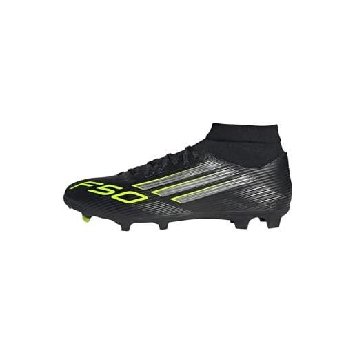 adidas unisex - adulto f50 league mid firm ground/multi ground football boots, purple rush/cloud white/lucid lemon, 45 1/3 eu