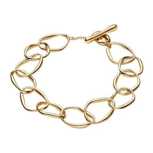 Pandora bracciale da donna organico a forma di oro 563864c00, 563864c00-2, argento sterling, nessuna pietra preziosa