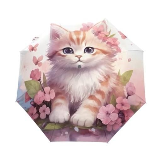 HEXSOLID 105CM/92CM Ombrello Pieghevole Antivento Pioggia Da Viaggio Ombrello Automatico Nero Ombrello Piccolo Portatile Da Resistente Al Vento All'acqua 8 Ossa