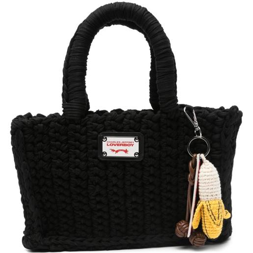 Charles Jeffrey Loverboy borsa tote con ciondolo banana - nero