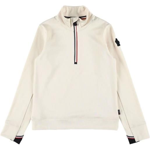Moncler Enfant top con zip - toni neutri