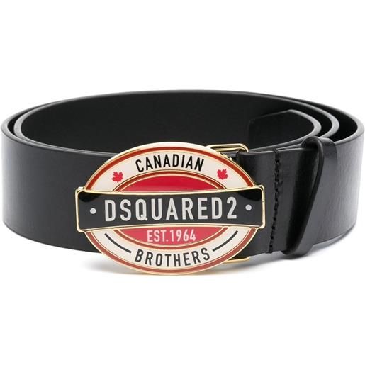 DSQUARED2 cintura con fibbia logo - nero
