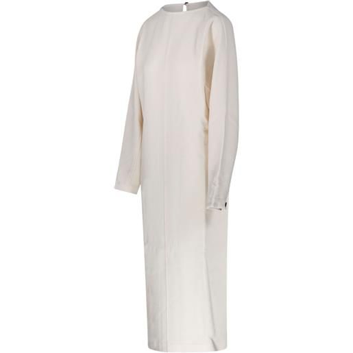 Studio Nicholson abito midi a portafoglio con bottoni - toni neutri