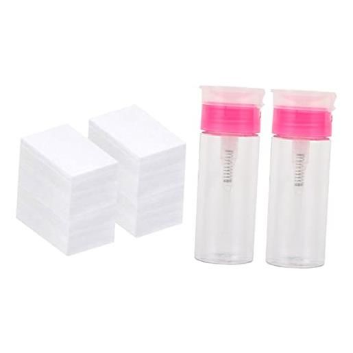 OUNONA flaconi vuoti per solvente per smalto dispenser per liquidi pompa bottiglie pressanti in materiale plastico di facile da riempire e pulire