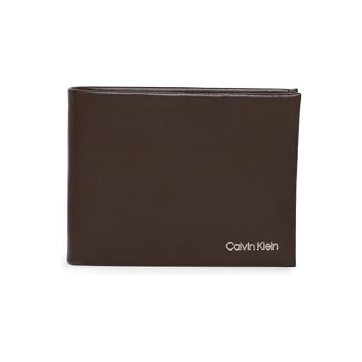 Calvin Klein portafoglio uomo concise bifold piccolo, marrone (java), taglia unica