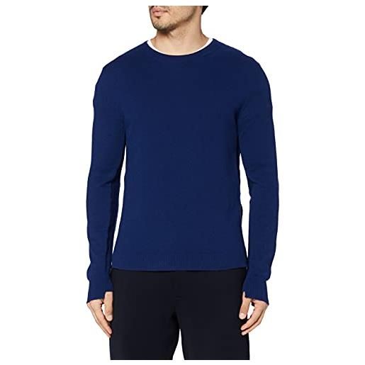 FALKE crew neck, t-shirt uomo, mare profondo, s