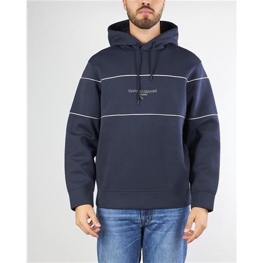 EMPORIO ARMANI felpa con cappuccio e logo 3d