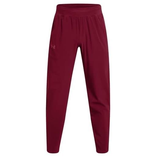 Under Armour outrun the storm - pantaloni da uomo, rosso, l