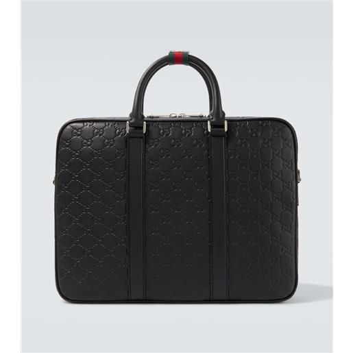 Gucci ventiquattrore in pelle gg emblem