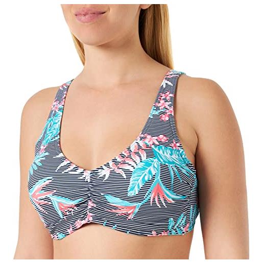 Firefly muriel, top bikini da donna, flower/stripes, 40e