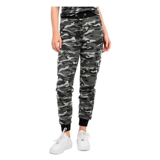 Lonsdale collyhurst jogging, grigio mimetico, l donna