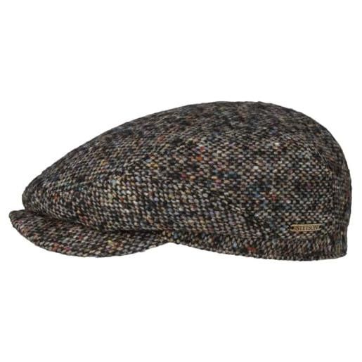 Stetson coppola irish wool uomo - made in the eu cappello piatto con visiera, fodera inverno autunno/inverno - 57 cm nero