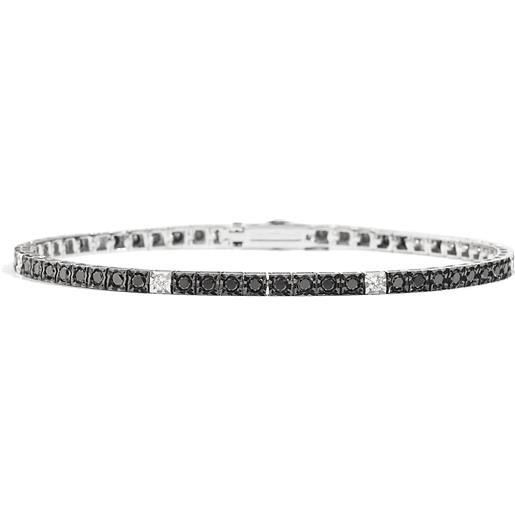 Recarlo bracciale tennis diamanti neri e bianchi Recarlo uomo t39se887/kx-19